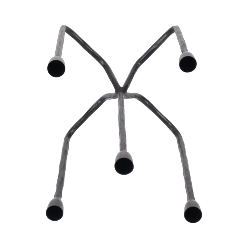 16" Forged 5 - taper Candle Holder, Black - Al Rugaib Furniture