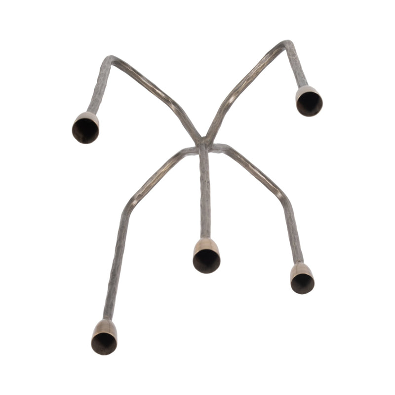 16" Forged 5 - taper Candle Holder, Bronze - Al Rugaib Furniture