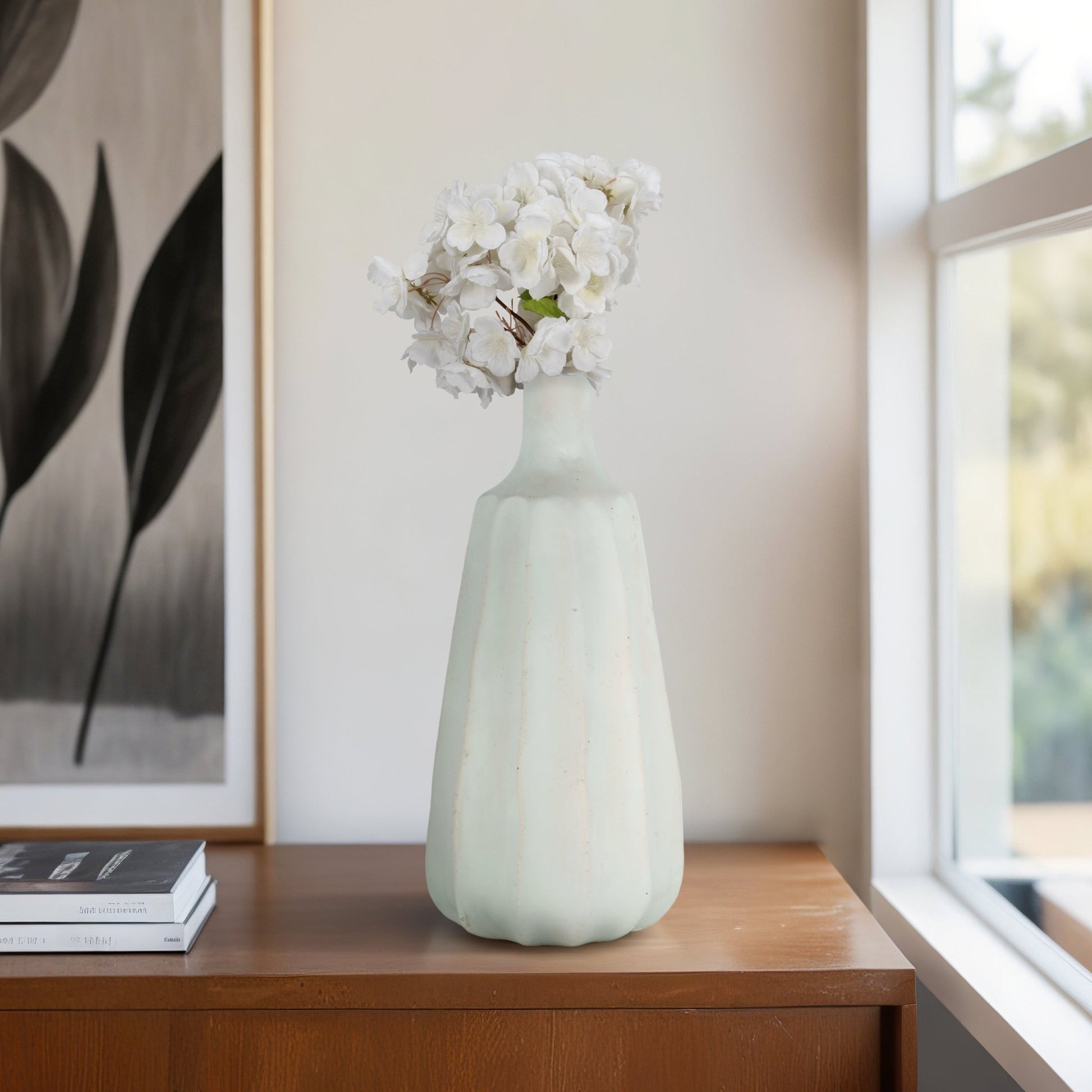16" NEWBRIDGE LARGE TEAL ECOMIX VASE Vases and Jars| Sagebrook Home