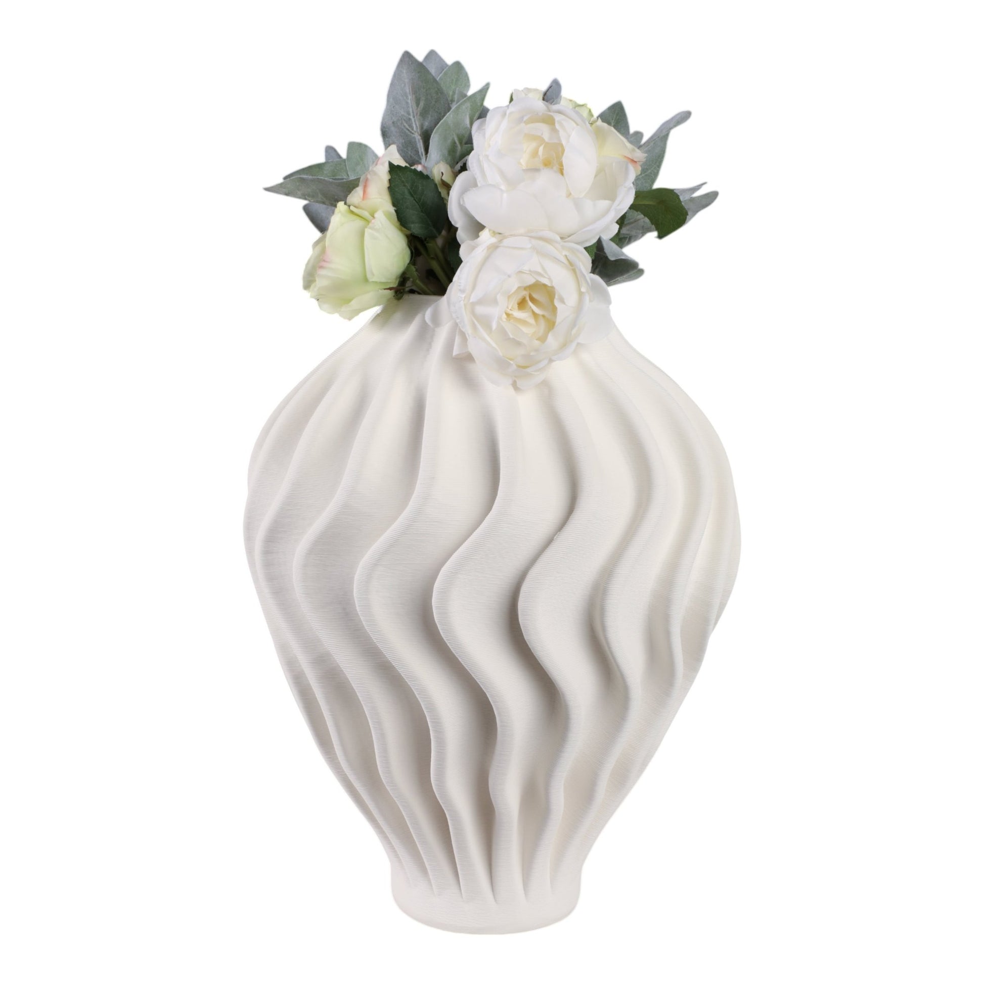 16" Ovalta Large 3d Printed Vase Vases and Jars| Sagebrook Home