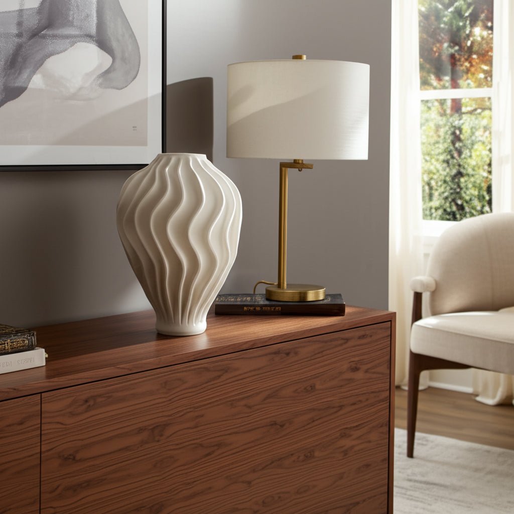 16" Ovalta Large 3d Printed Vase Vases and Jars| Sagebrook Home