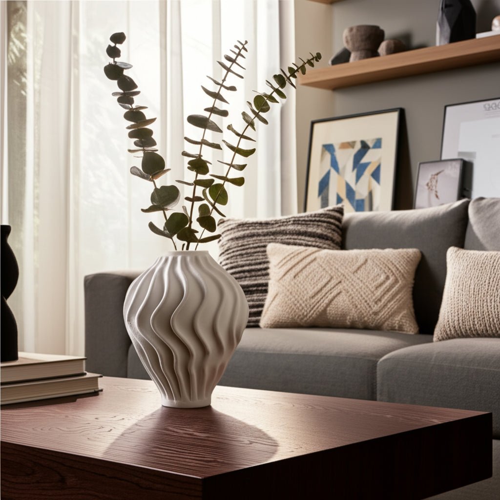 16" Ovalta Large 3d Printed Vase Vases and Jars| Sagebrook Home