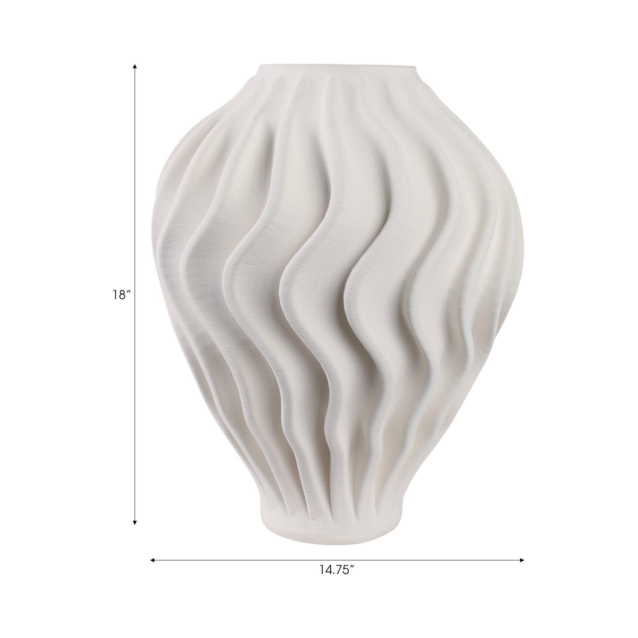16" Ovalta Large 3d Printed Vase Vases and Jars| Sagebrook Home