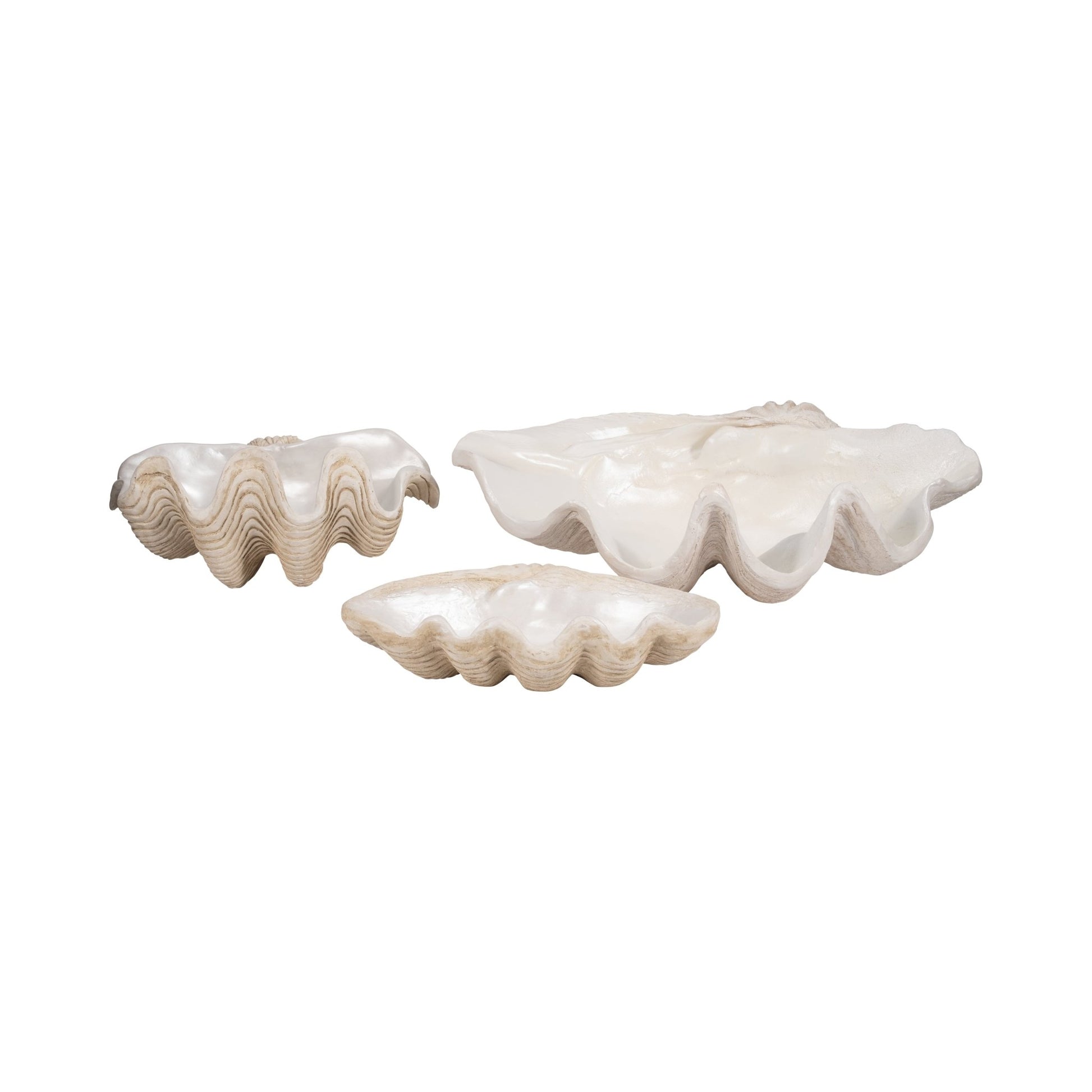 16" Pearlized Shell Bowl, Ivory Table Decors| Sagebrook Home