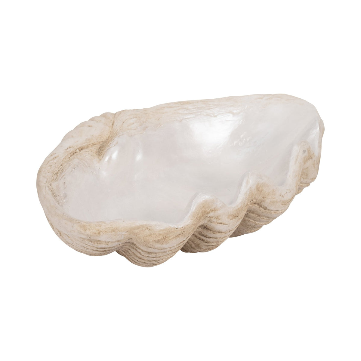 16" Pearlized Shell Bowl, Ivory Table Decors| Sagebrook Home
