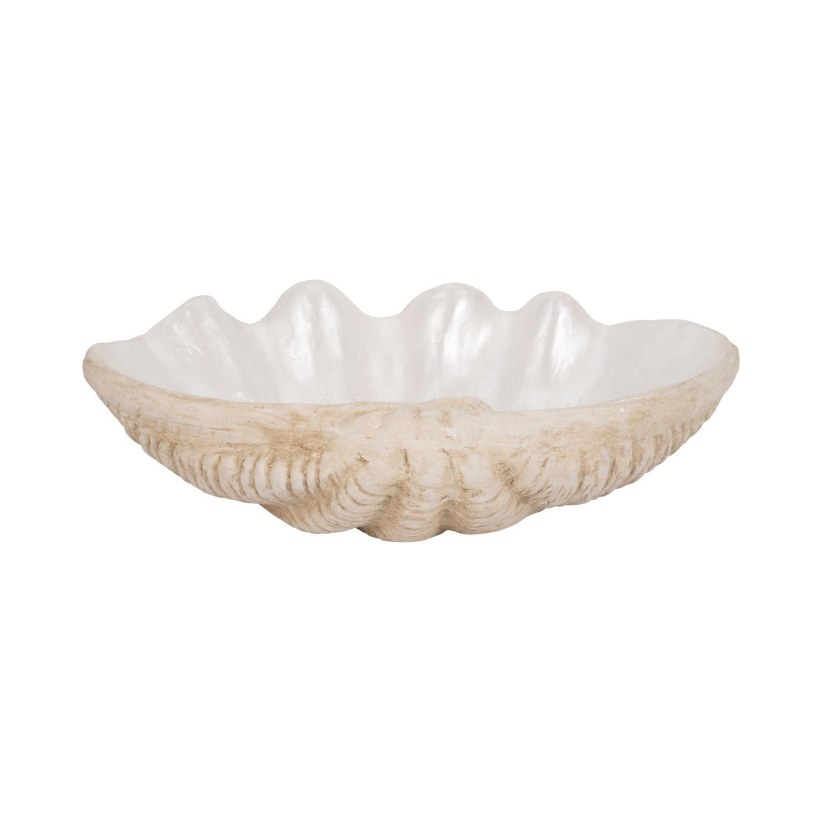 16" Pearlized Shell Bowl, Ivory Table Decors| Sagebrook Home