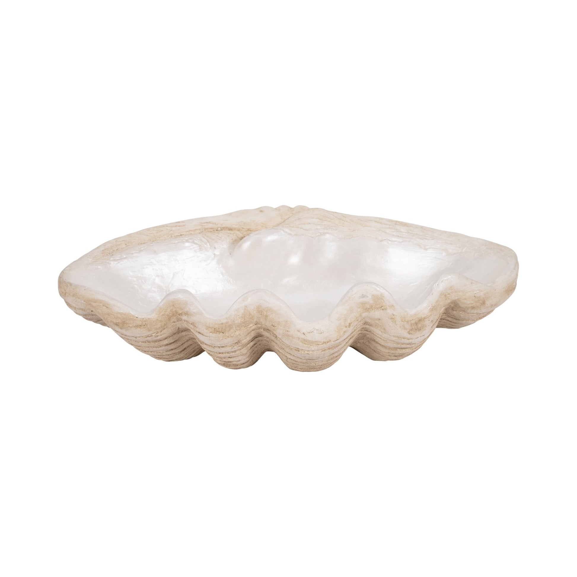 16" Pearlized Shell Bowl, Ivory Table Decors| Sagebrook Home