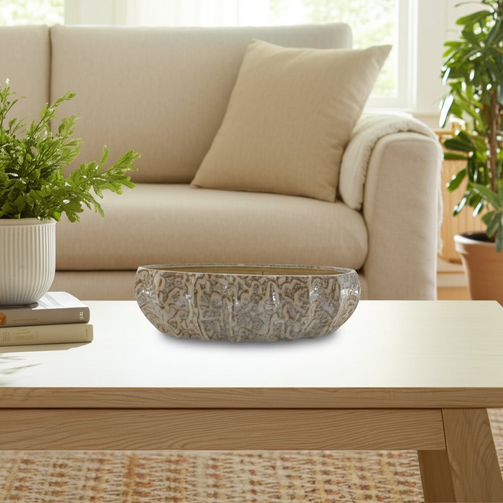 16" Pendelton Ceramic Bowl Table Decors| Sagebrook Home
