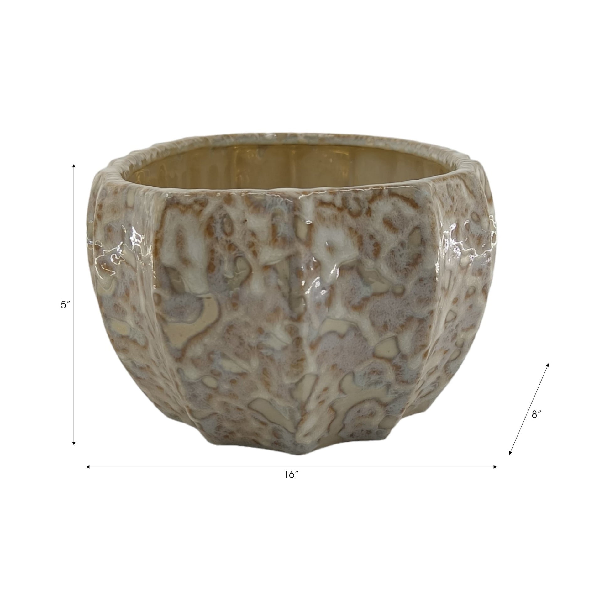 16" Pendelton Ceramic Bowl Table Decors| Sagebrook Home