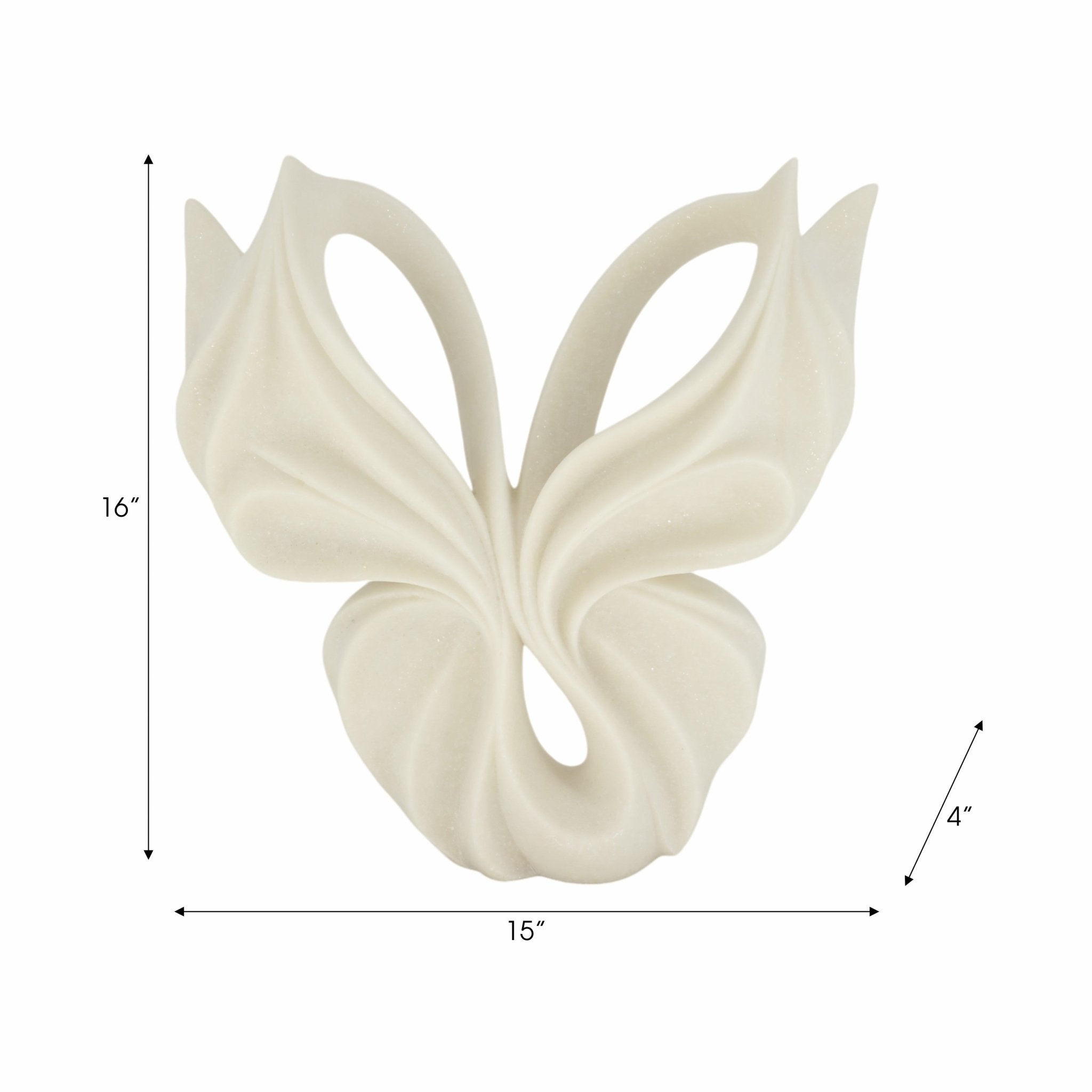 16" Renfe Large Quartz Resin Butterfly Statuary Table Decors| Sagebrook Home