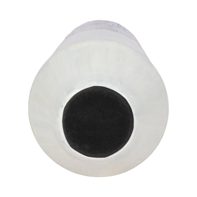 16" Tapered Bottom Vase Arctic Finish, White/blue - Al Rugaib Furniture