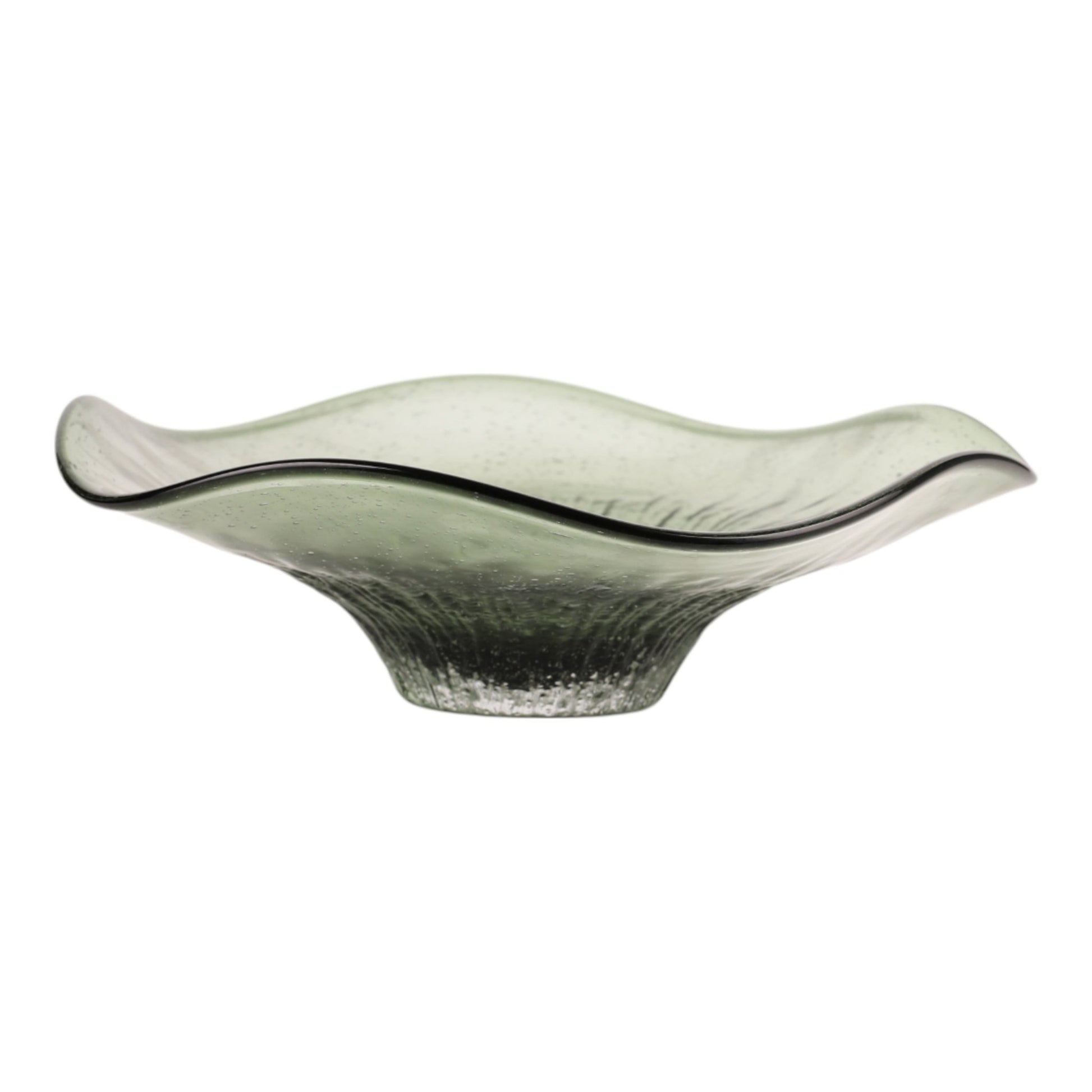 16" Valdez Green Glass Bowl Table Decors| Sagebrook Home