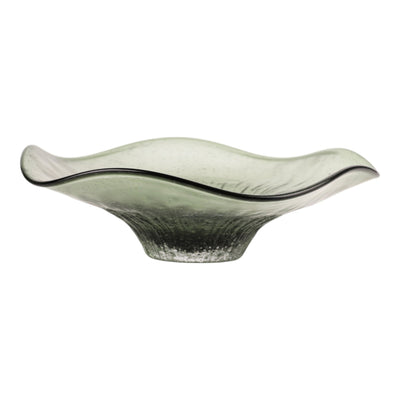 16" Valdez Green Glass Bowl - Al Rugaib Furniture