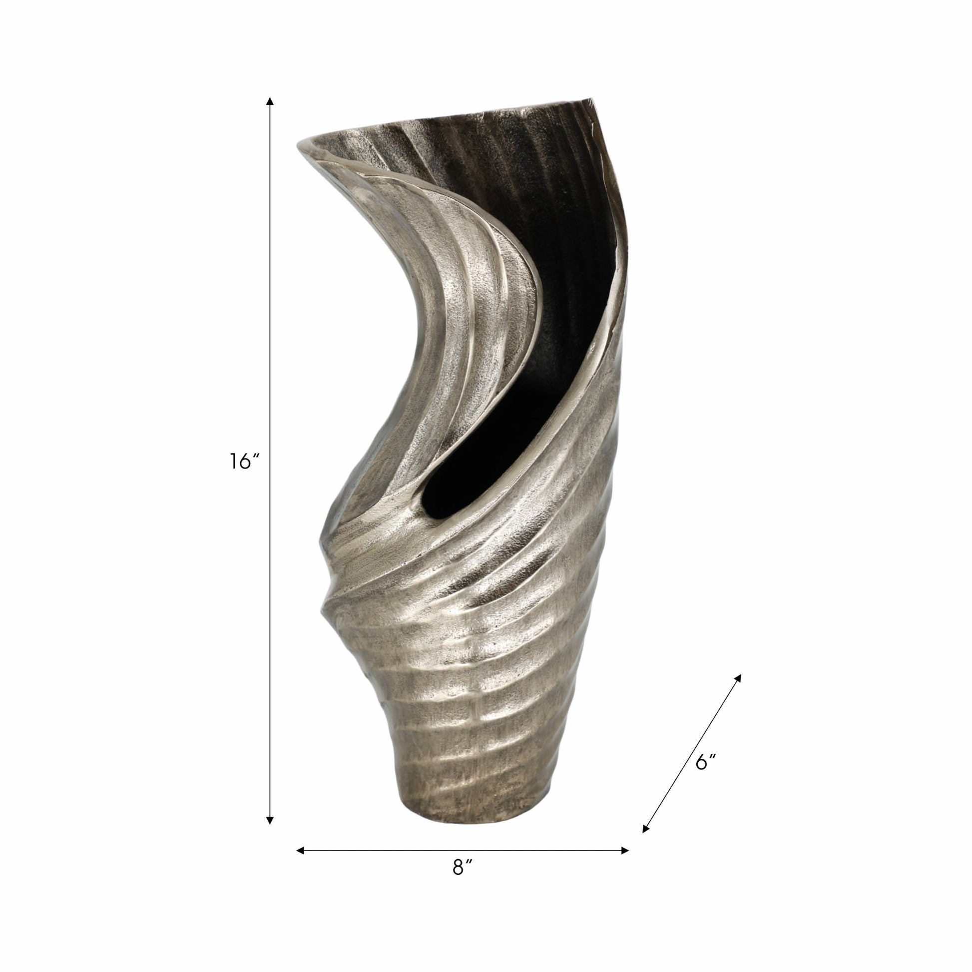 16" WASILLA LARGE METAL VASE Vases and Jars| Sagebrook Home