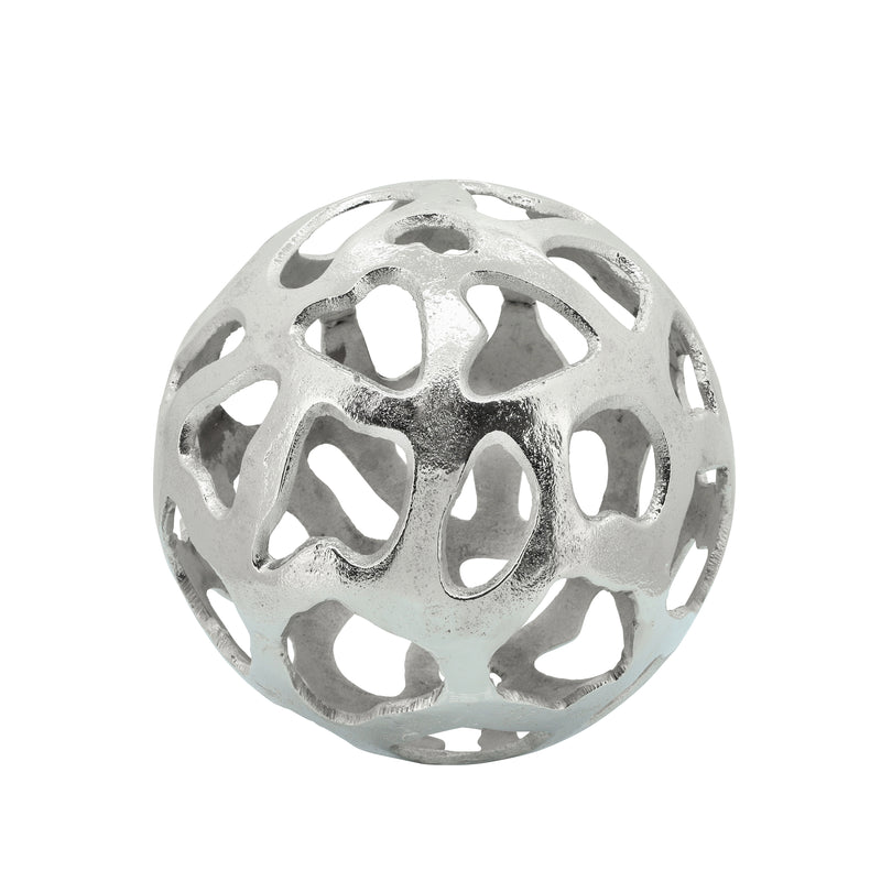 METAL 10" CUT-OUT ORB, SILVER
