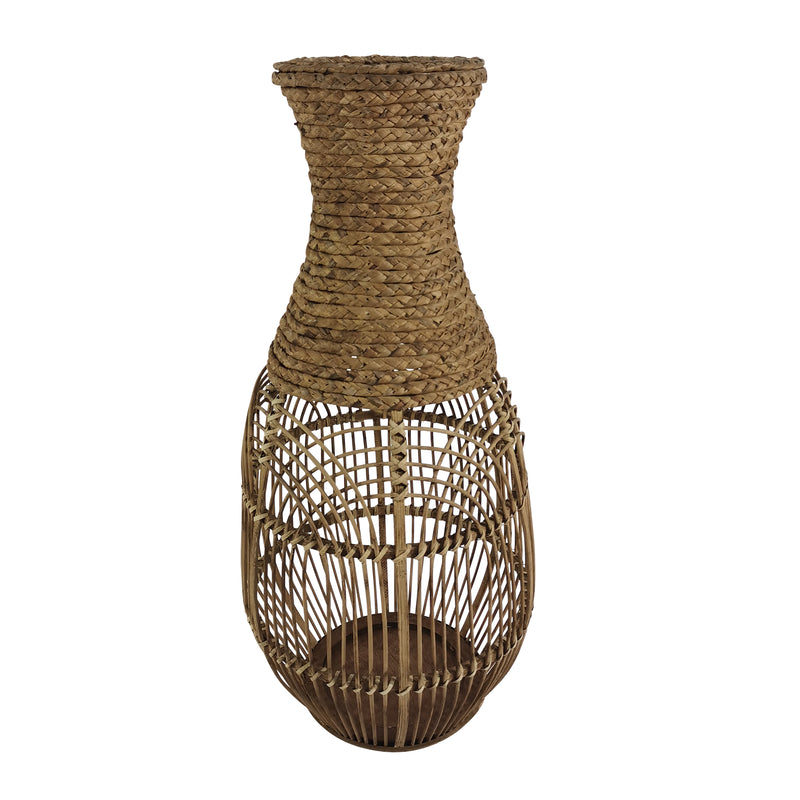 22H WICKER VASE, BROWN
