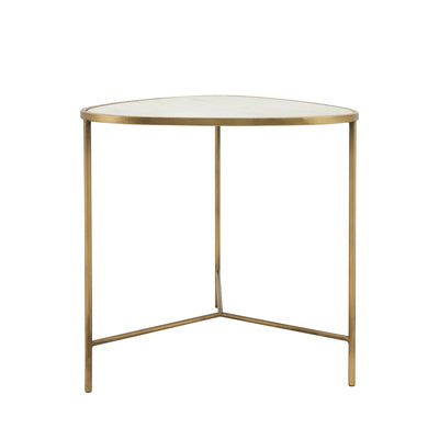 METAL, S/2 18/20" SIDE TABLES, WHITE/GLD