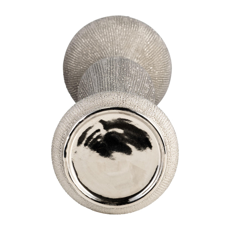 Cer, 12H Candle Holder, Scratched, Silver