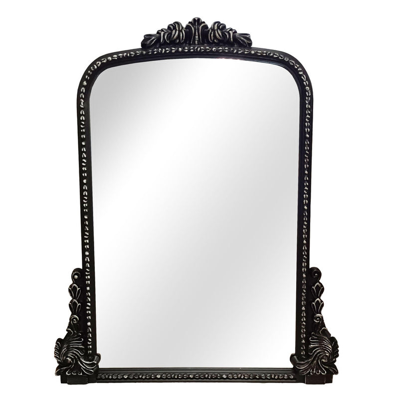 WOOD, 72", MIRROR WITH ANTIQUE FRAME, BLACK