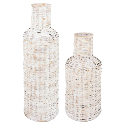 22H WOVEN VASE, WHITE