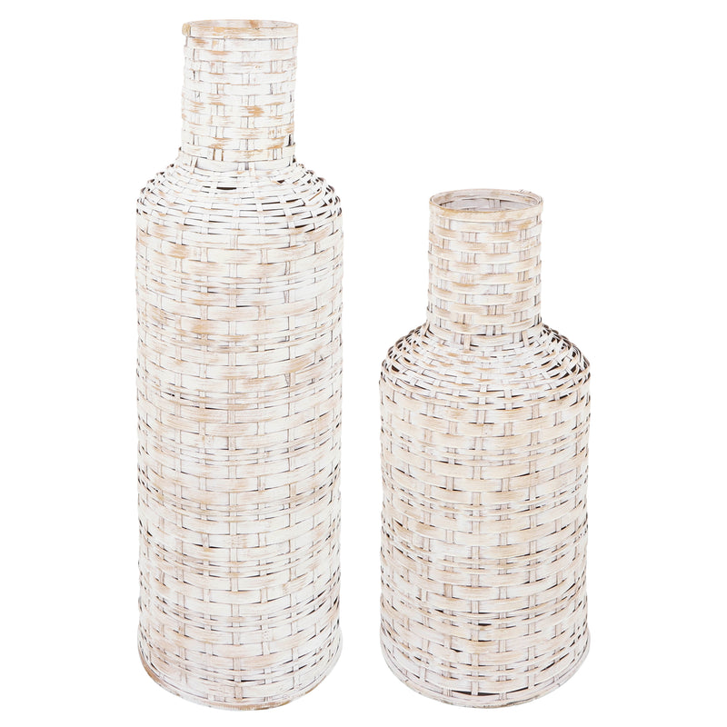 22H WOVEN VASE, WHITE
