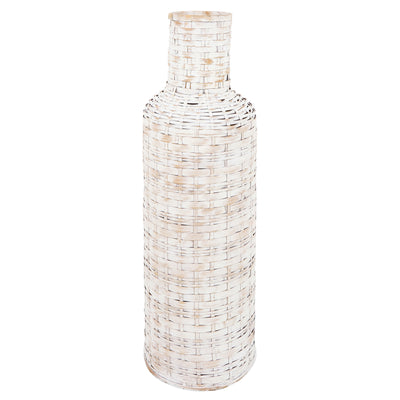 22H WOVEN VASE, WHITE