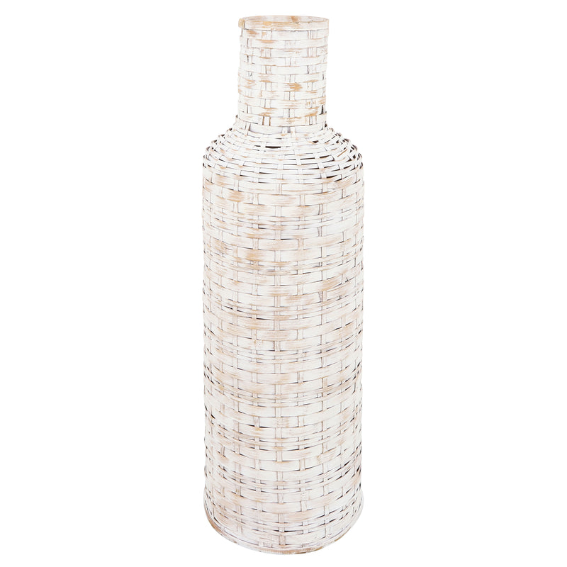 22H WOVEN VASE, WHITE