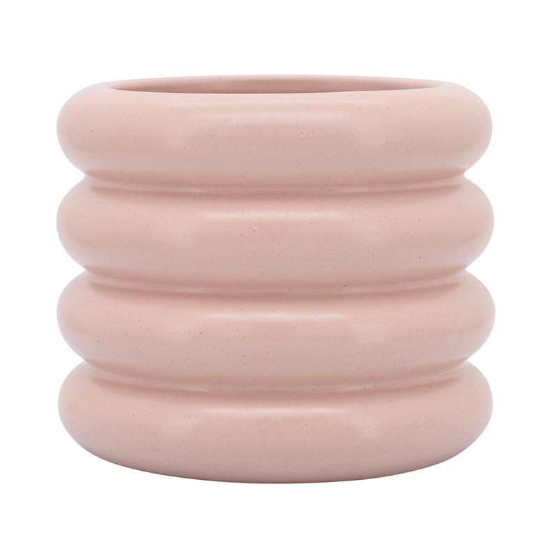 CER, 8 BIBENDUM PLANTER, DUSTY ROSE