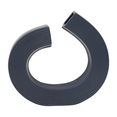 CER, 13H ABSTRACT VASE, NAVY BLUE