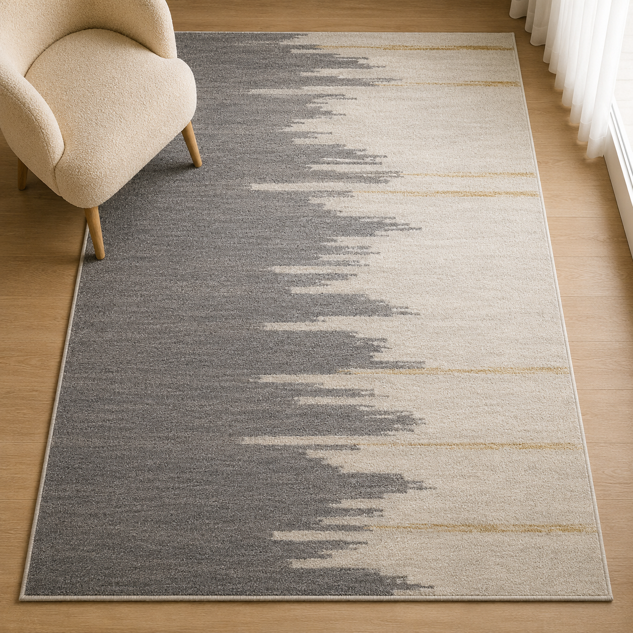Braided Diamond Jute Rug - 200 x 290 cm