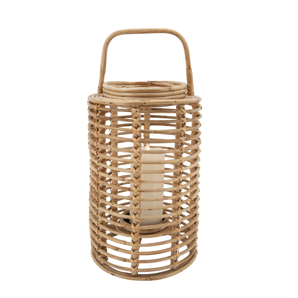 16"H" WICKER LANTERN, NATURAL Candle Holders| Sagebrook Home