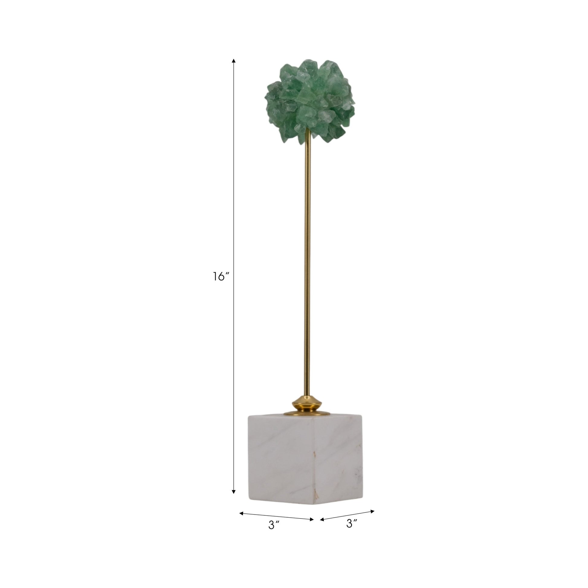 16"lancelot Small Green Orb Statuary Table Decors| Sagebrook Home