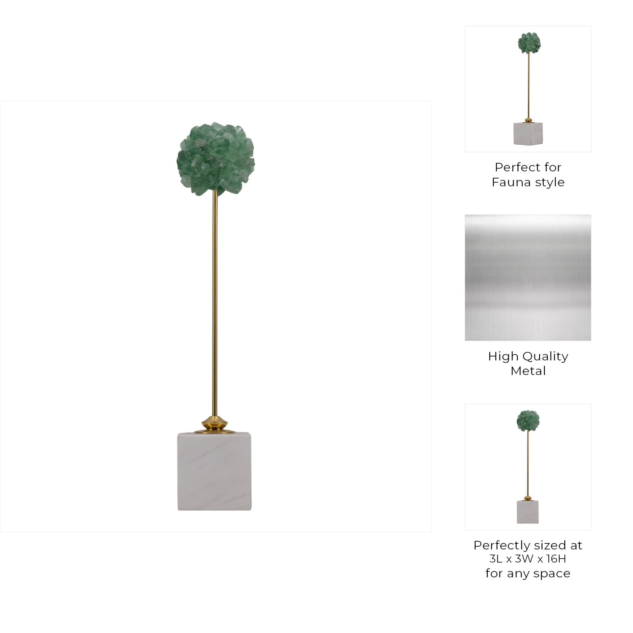 16"lancelot Small Green Orb Statuary Table Decors| Sagebrook Home
