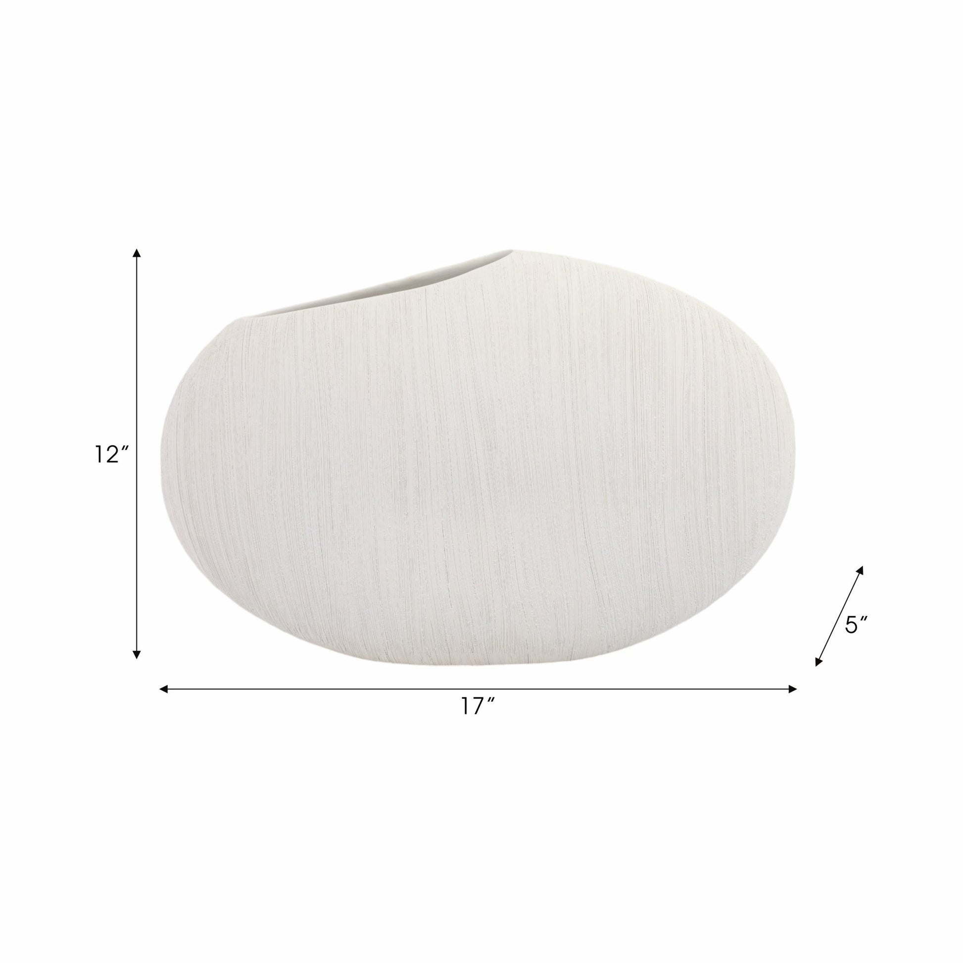 16x11" Cascais Small White Portugal Vase Vases and Jars| Sagebrook Home