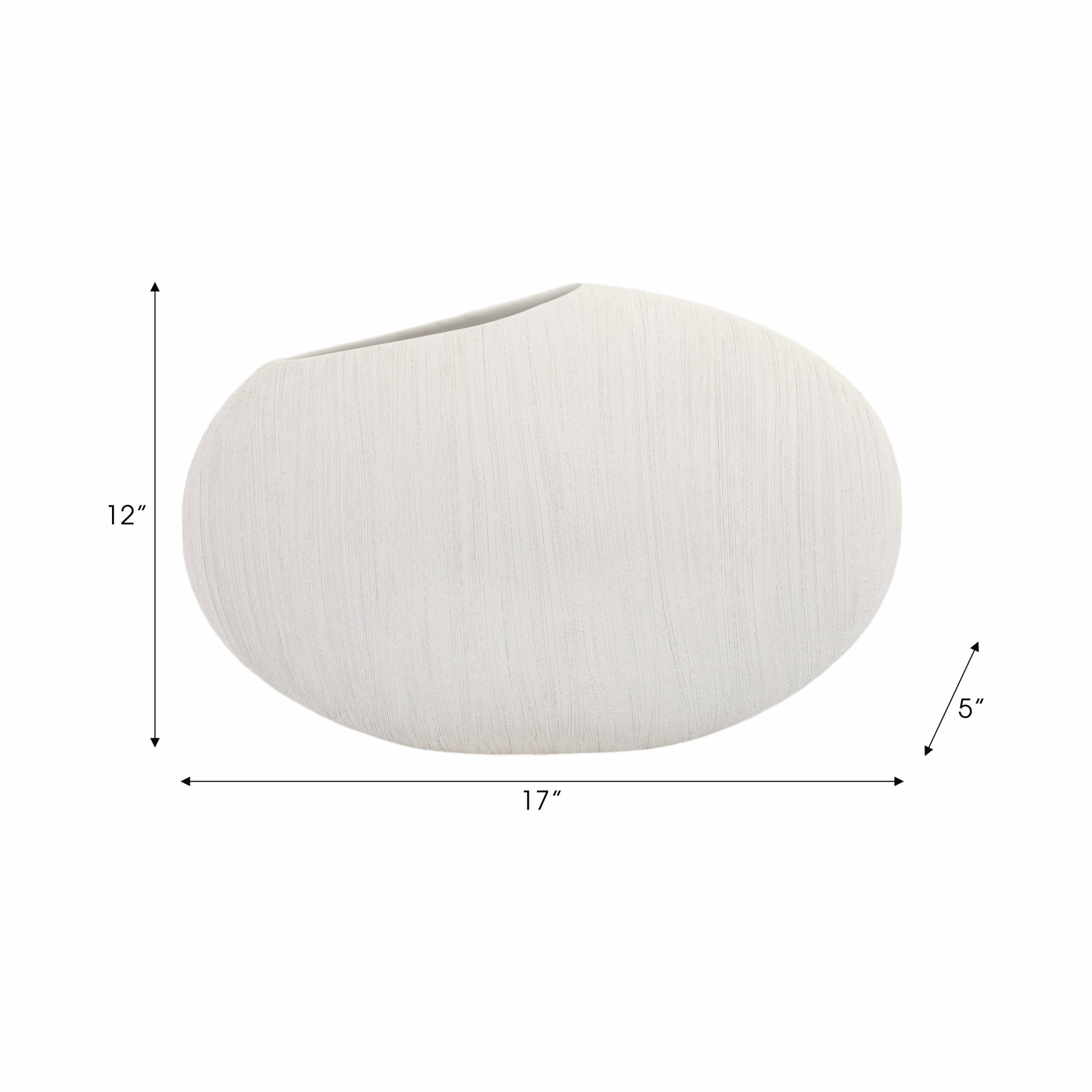 16x11" Cascais Small White Portugal Vase Vases and Jars| Sagebrook Home