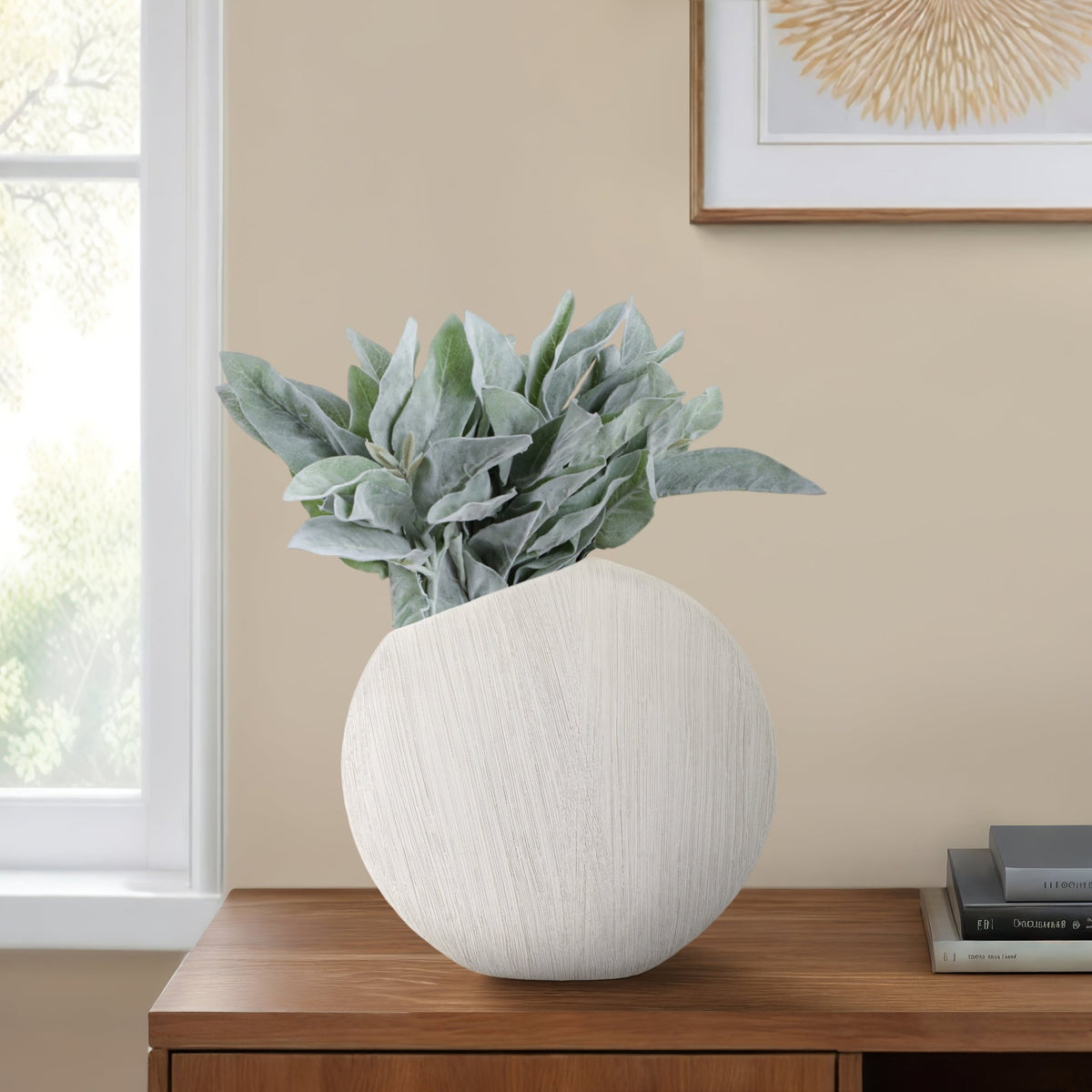 16x15" Cascais Large White Portugal Vase Vases and Jars| Sagebrook Home