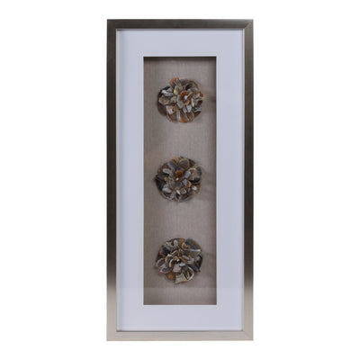 16x35 Evard Agate Stone Flower Shadowbox Art - Al Rugaib Furniture