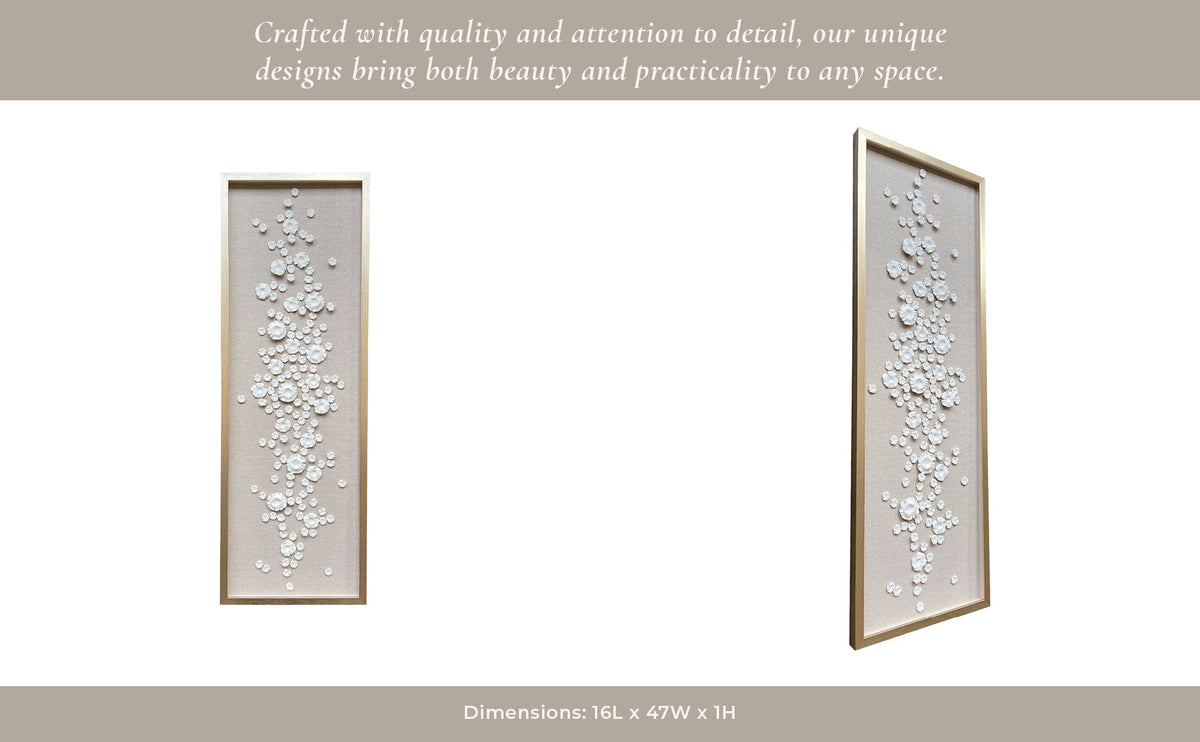 16X47 PADUINAN DIMENSIONAL FLOWER SHADOWBOX ART Wall Art| Sagebrook Home