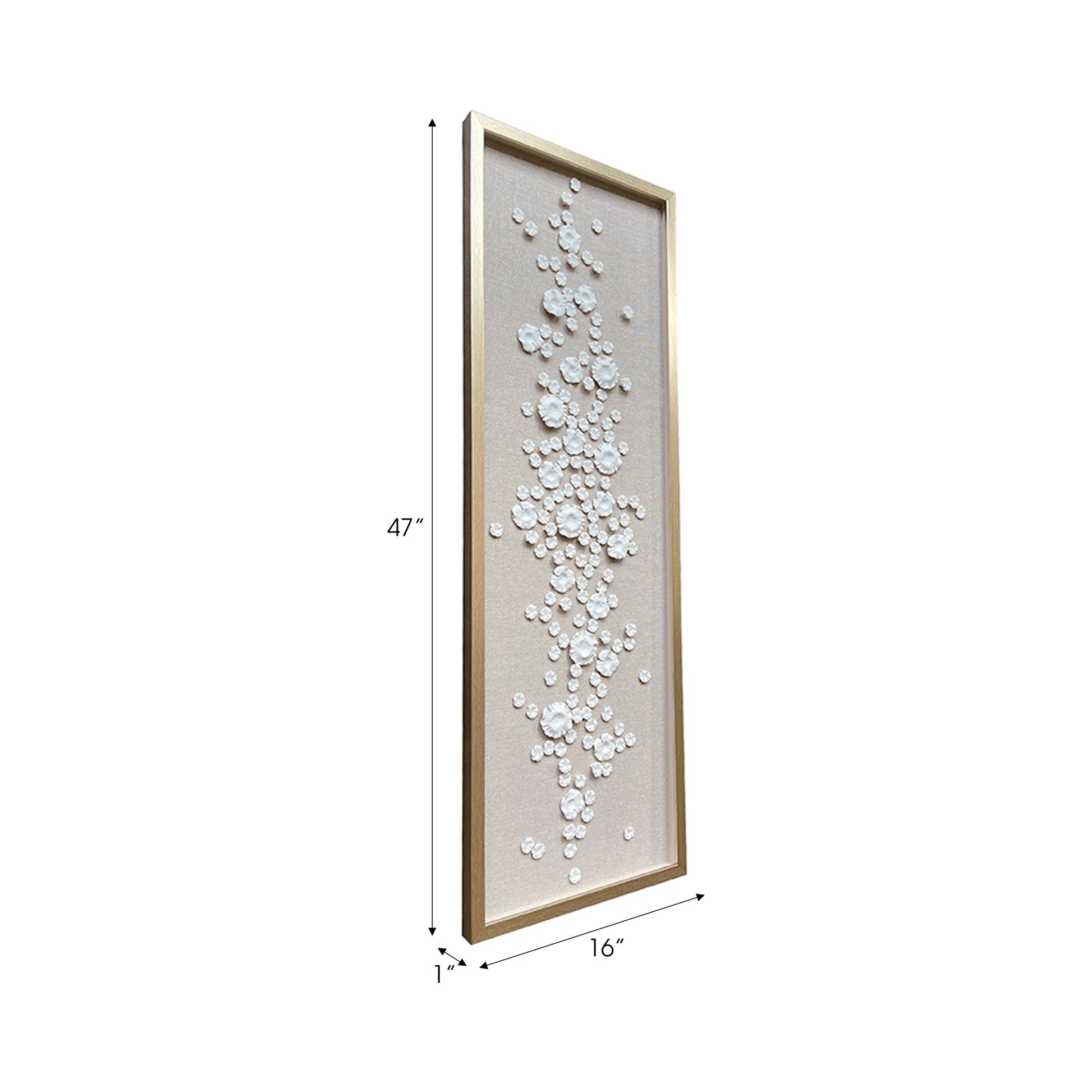 16X47 PADUINAN DIMENSIONAL FLOWER SHADOWBOX ART Wall Art| Sagebrook Home