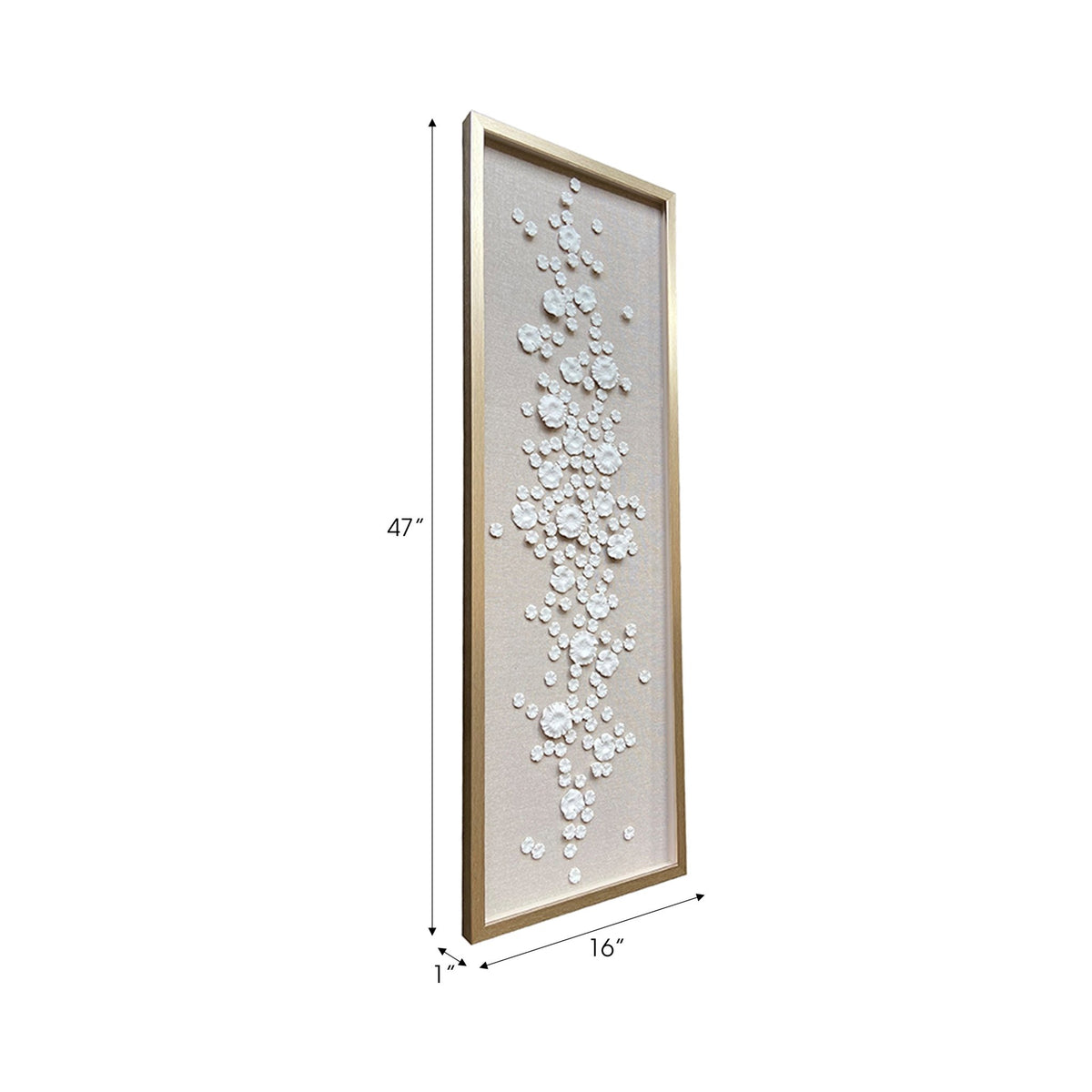 16X47 PADUINAN DIMENSIONAL FLOWER SHADOWBOX ART Wall Art| Sagebrook Home