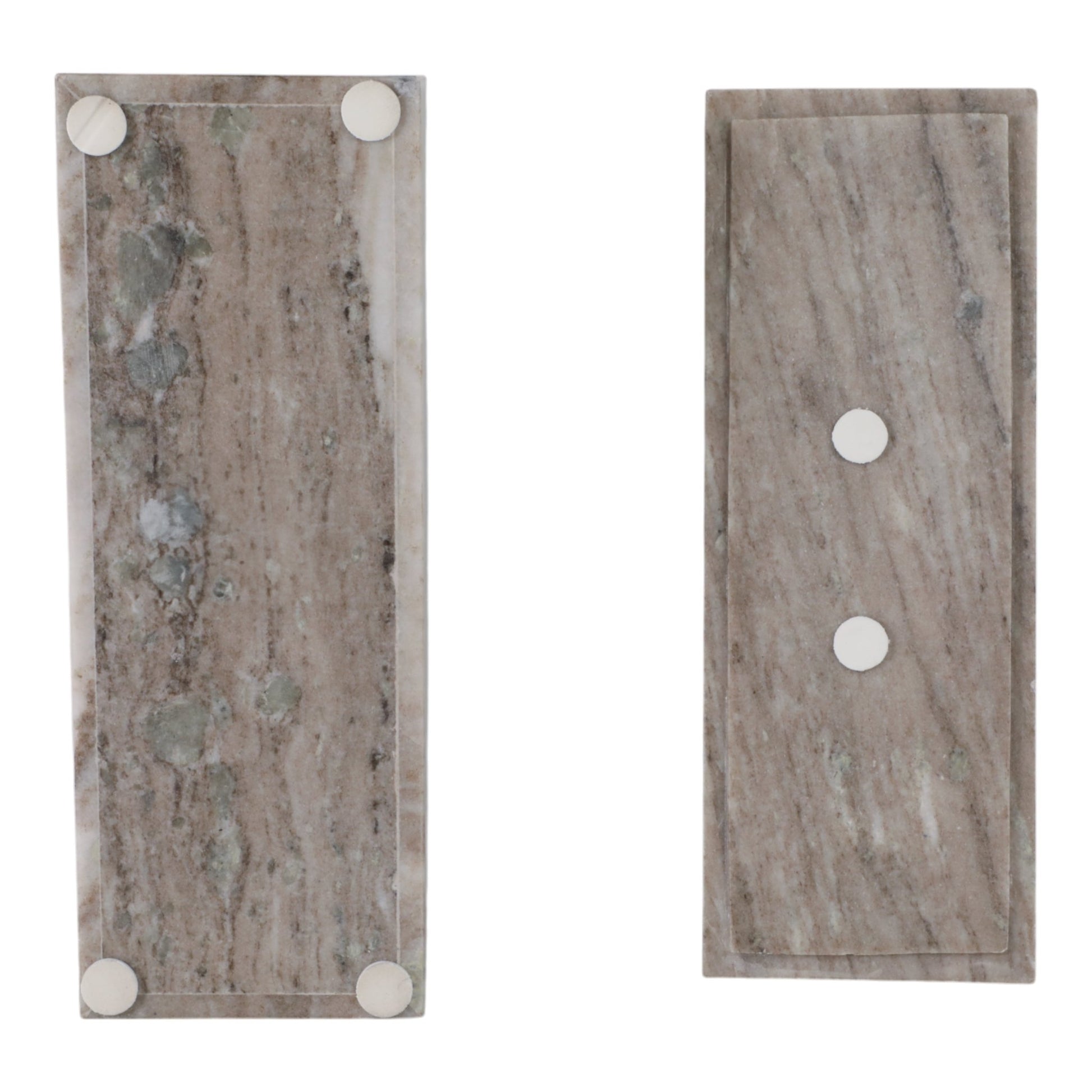 16x7" Marble Rectangular Box With Handle, Beige/go Table Decors| Sagebrook Home