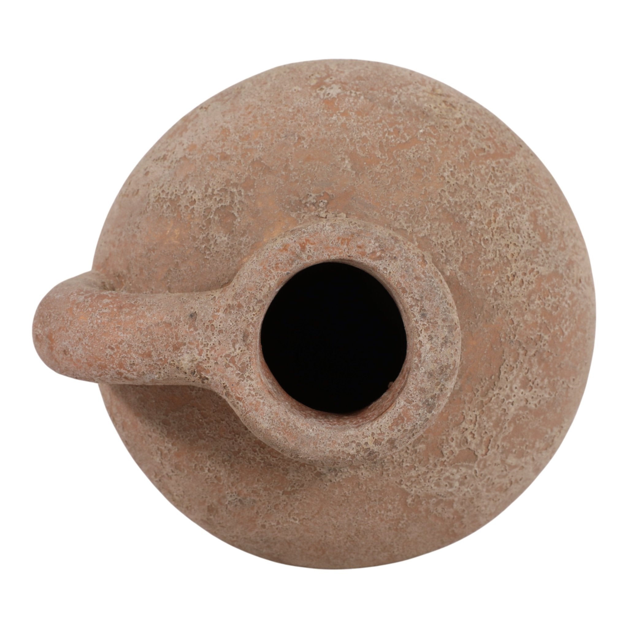 16x9" Terracotta Textured Jug Vase, Gold Vases and Jars| Sagebrook Home