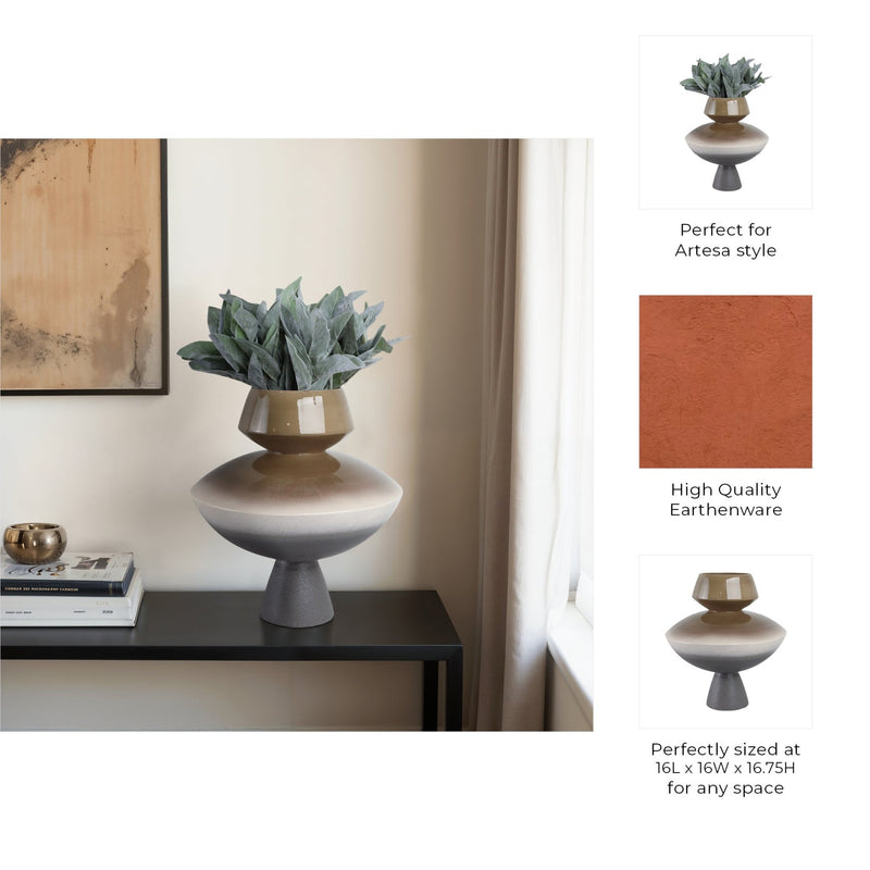 17" Azevedo Small Oversized Portugal Vase - Al Rugaib Furniture