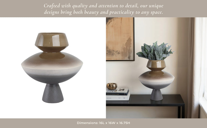 17" Azevedo Small Oversized Portugal Vase - Al Rugaib Furniture