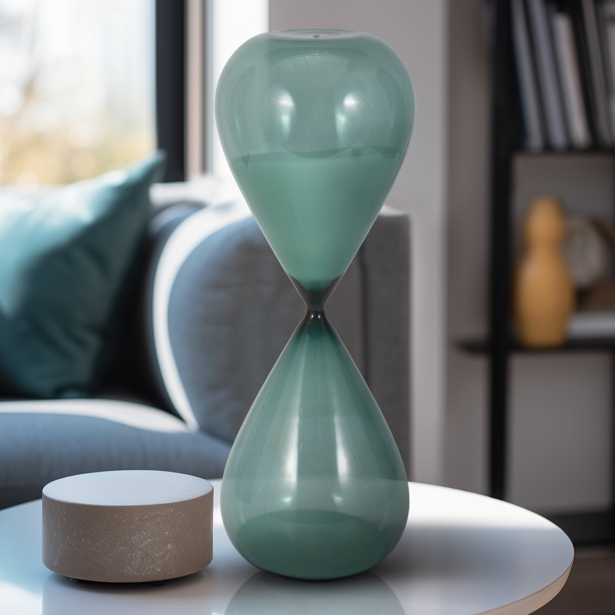17" Bombora Large Teal Hourglass Table Decors| Sagebrook Home