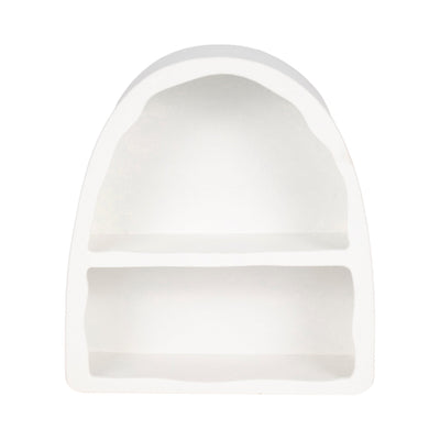 17" Curved 2 - shelf Wall Storage, White - Al Rugaib Furniture
