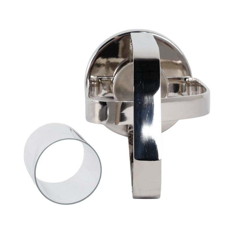 17" Geneva Small Silver Hurricane - Al Rugaib Furniture