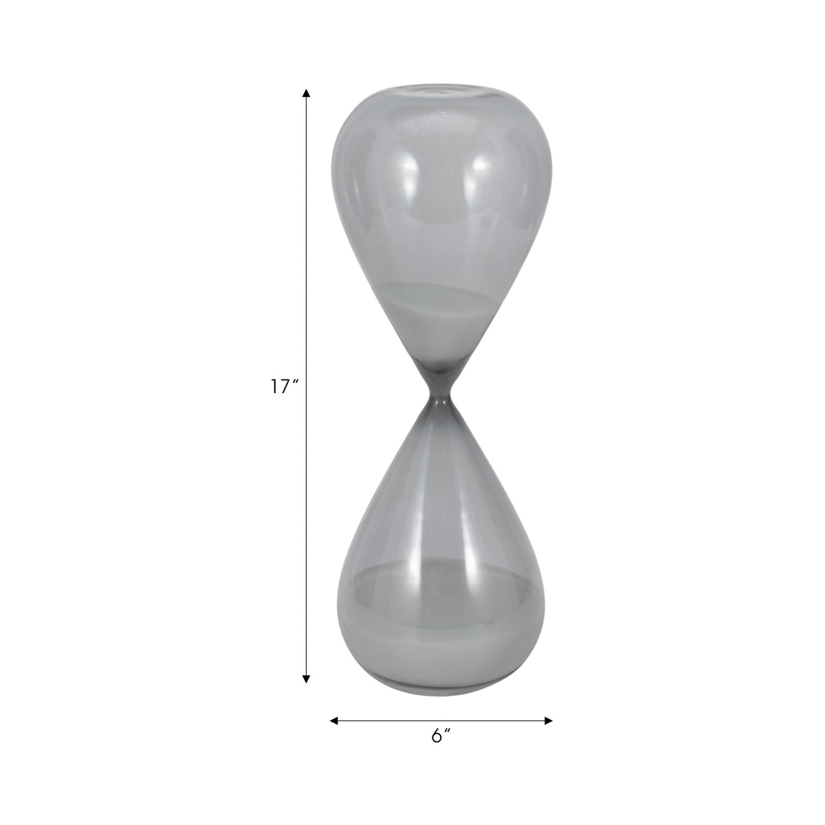 17" Giza Large Grey Hourglass Table Decors| Sagebrook Home