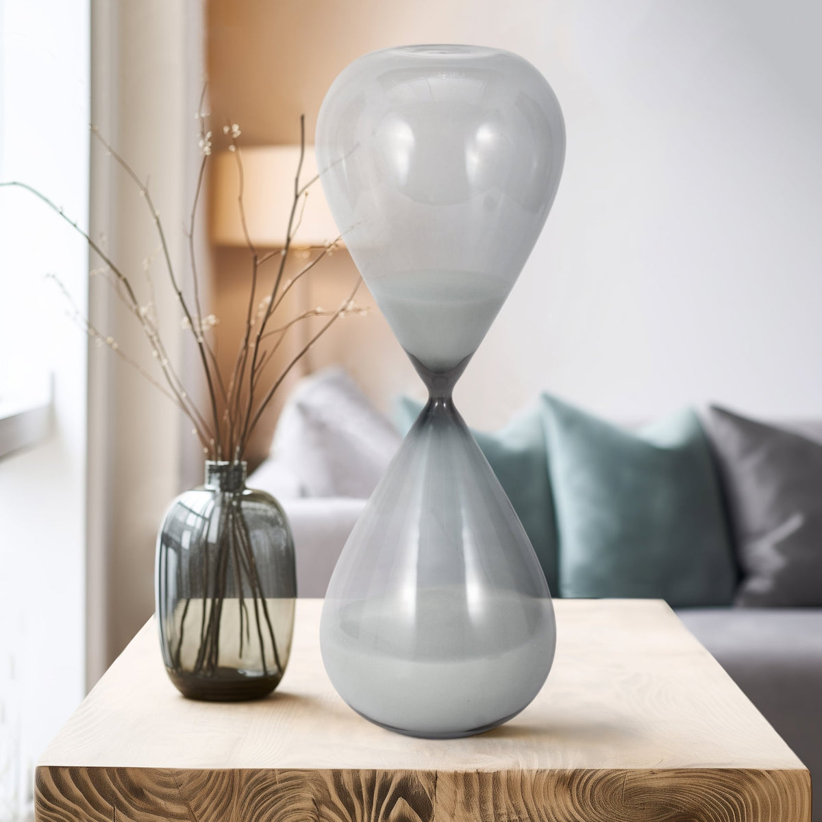 17" Giza Large Grey Hourglass Table Decors| Sagebrook Home