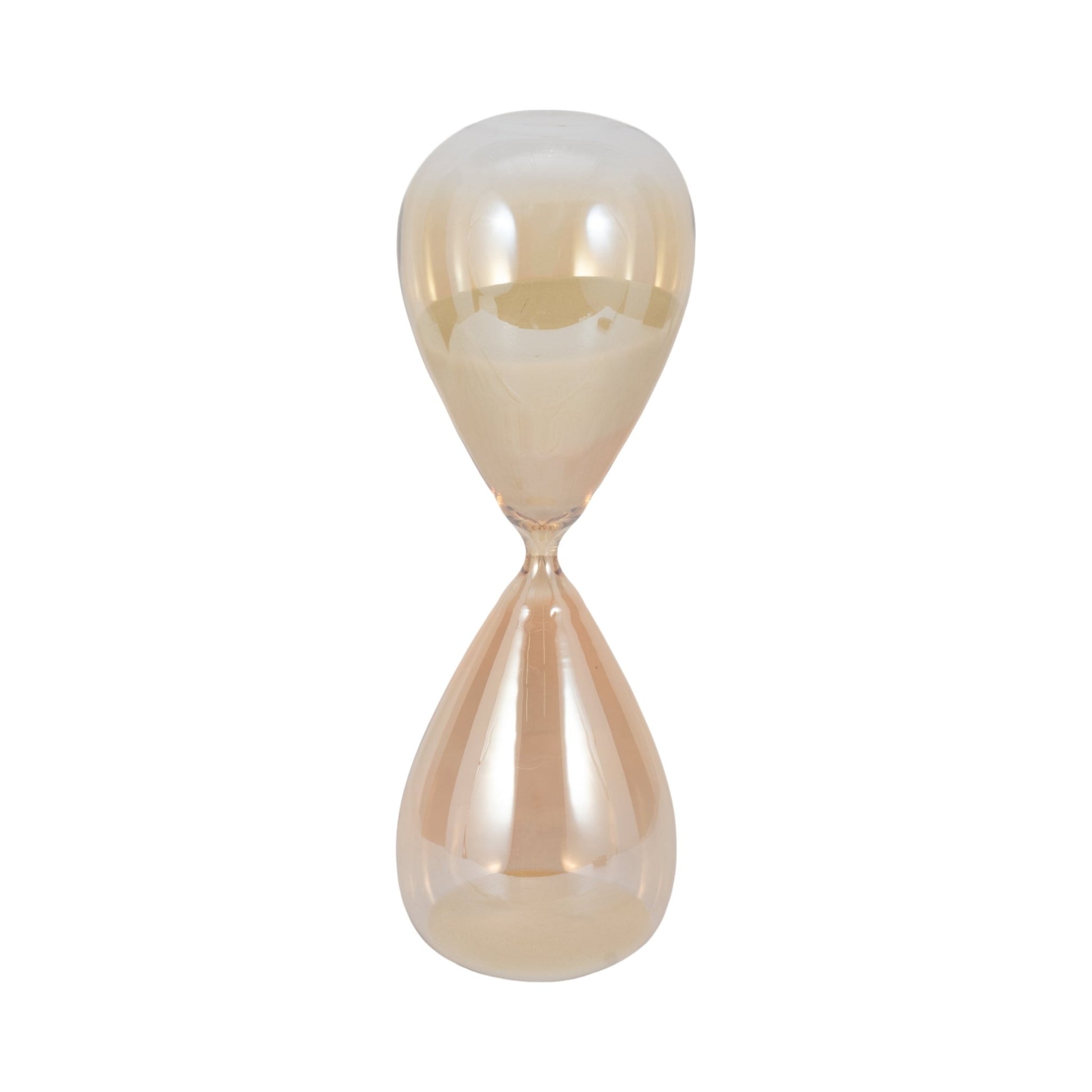 17" Midas Large Champagne Hourglass Table Decors| Sagebrook Home